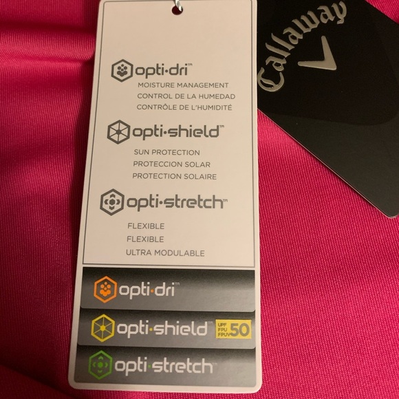 Callaway Men’s Opti Dri Pink Golf Shirt - M - Picture 7 of 9